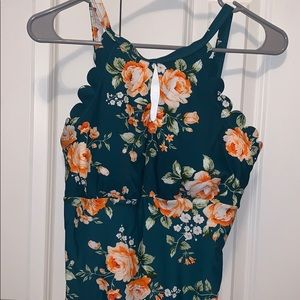 NWT One piece halter top swimsuit